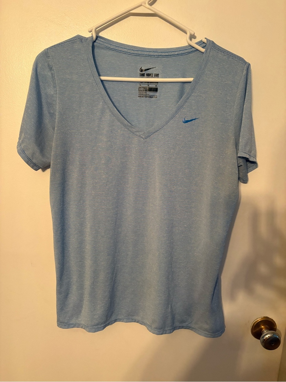 Nike Light Blue V-Neck Tee